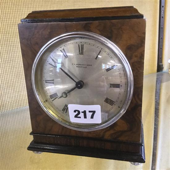 Perkin & Sons walnut clock